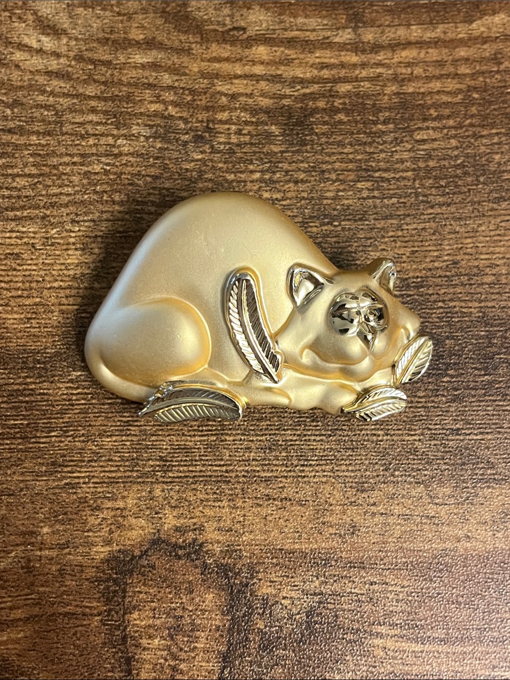 Gold Cat Decorative Trinket Dish